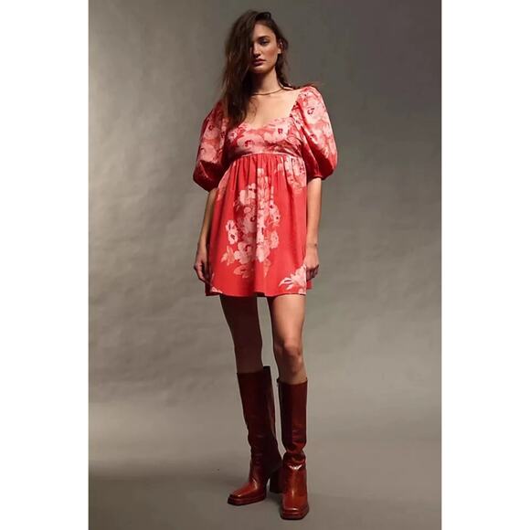 Free People Pink Floral Mini Dress - Picture 2 of 13